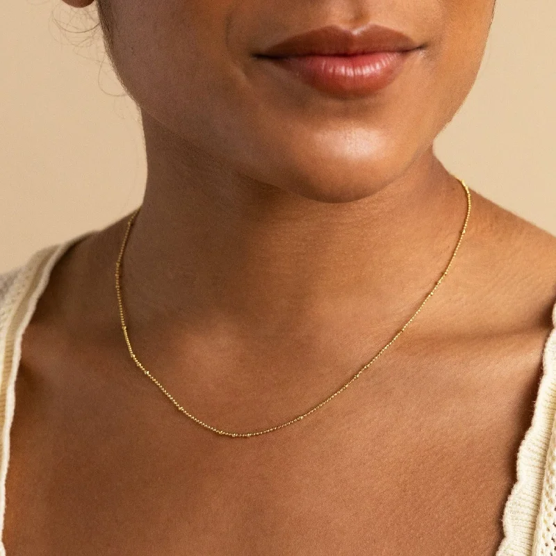 antique filigree wedding band Beaded Ball Chain Necklace