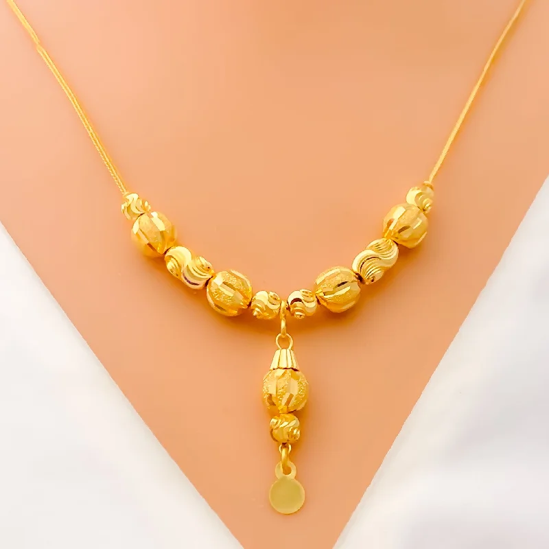 Beadwork Delightful 21k Gold Necklace