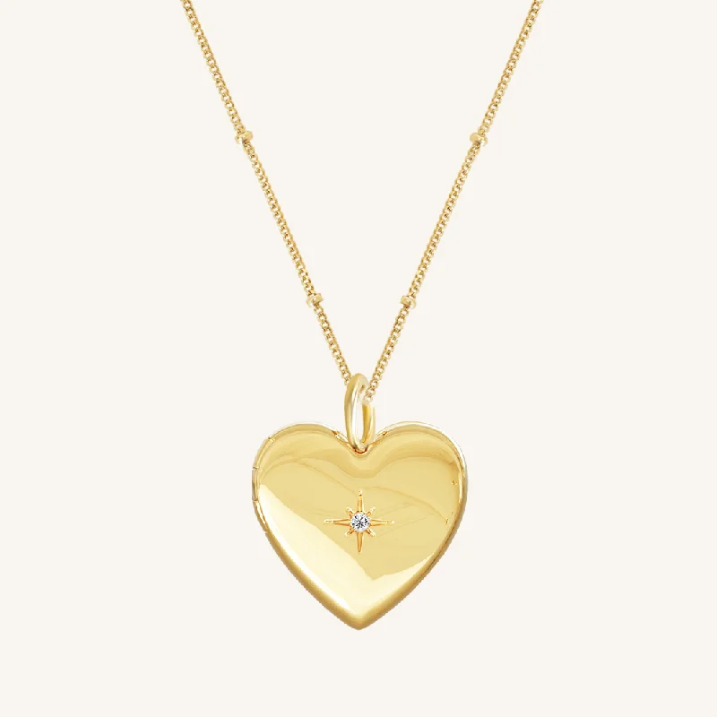 simple snake chain necklace Behold Heart Photo Locket Necklace
