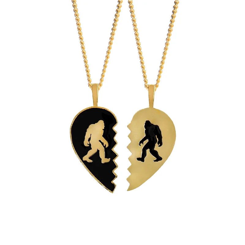 simple gold hoop earrings Bigfoot to My Yeti BFF Necklaces