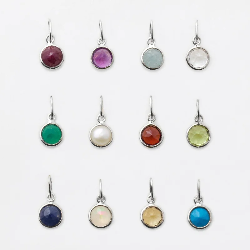 bohemian gemstone choker Birthstone Charm