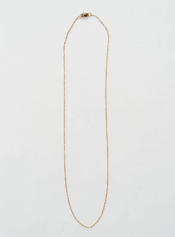 classic cubic zirconia pendant Thin chain 18K Gold Necklace