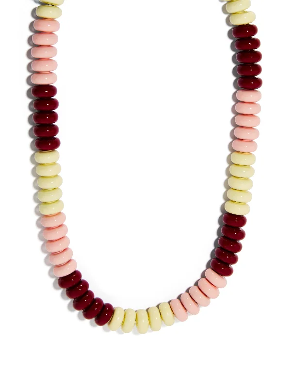 sterling silver toe ring set Bob Red, Pink, & Vanilla Enamel Necklace