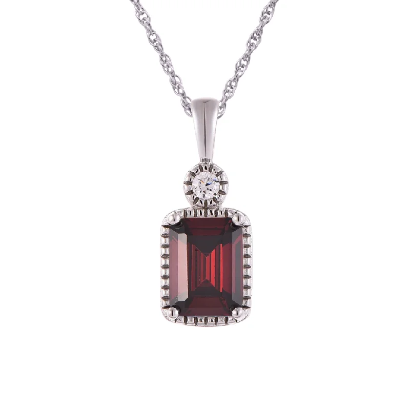 gold and diamond nose stud Casablanca Emerald Cut Birthstone Sterling Silver Necklace