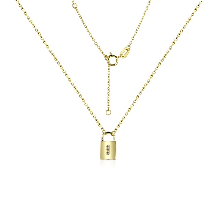 unique emerald green ring Casablanca Gold Tone Sterling Silver Lock Necklace