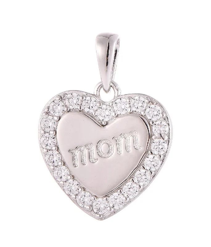 unique square diamond ring Casablanca Mom Heart Necklace
