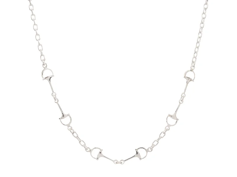 black and gold wedding band Casablanca Silver Horse Bit Necklace