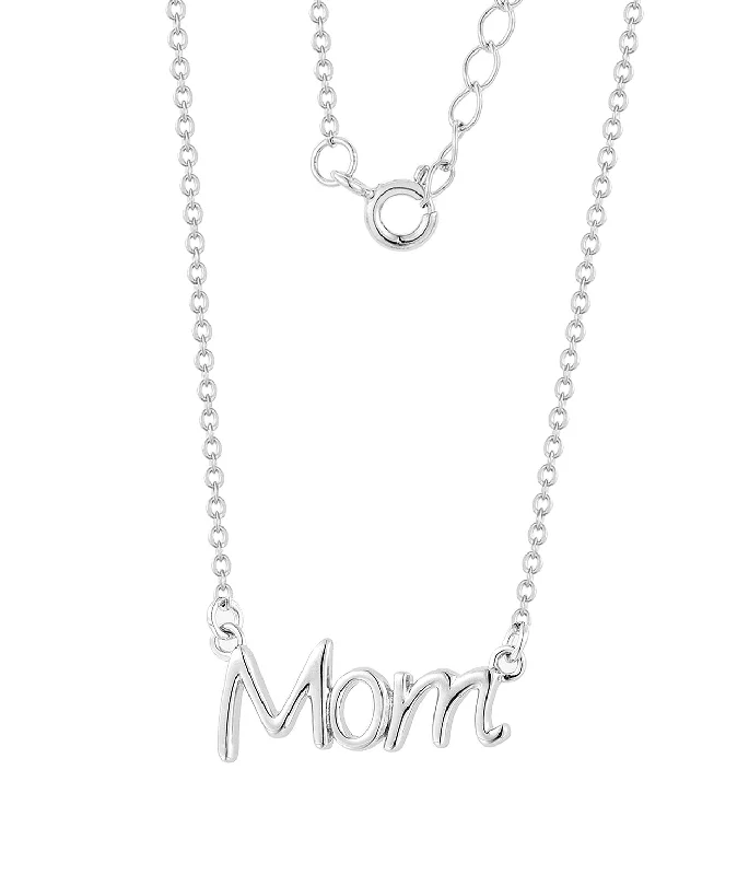 simple crystal earrings Casablanca Family Ties Sterling Silver Necklace: Mom