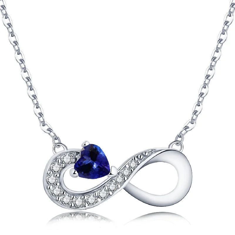bold gothic vampire ring Casablanca Sterling Silver & Sapphire Infinity Necklace