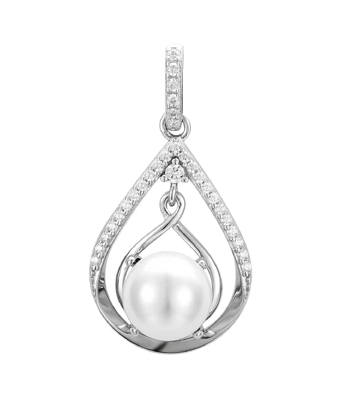 custom engraved infinity necklace Casablanca Sterling Silver & White Pearl Necklace custom engraved infinity necklace Casablanca Sterling Silver & White Pearl Necklace