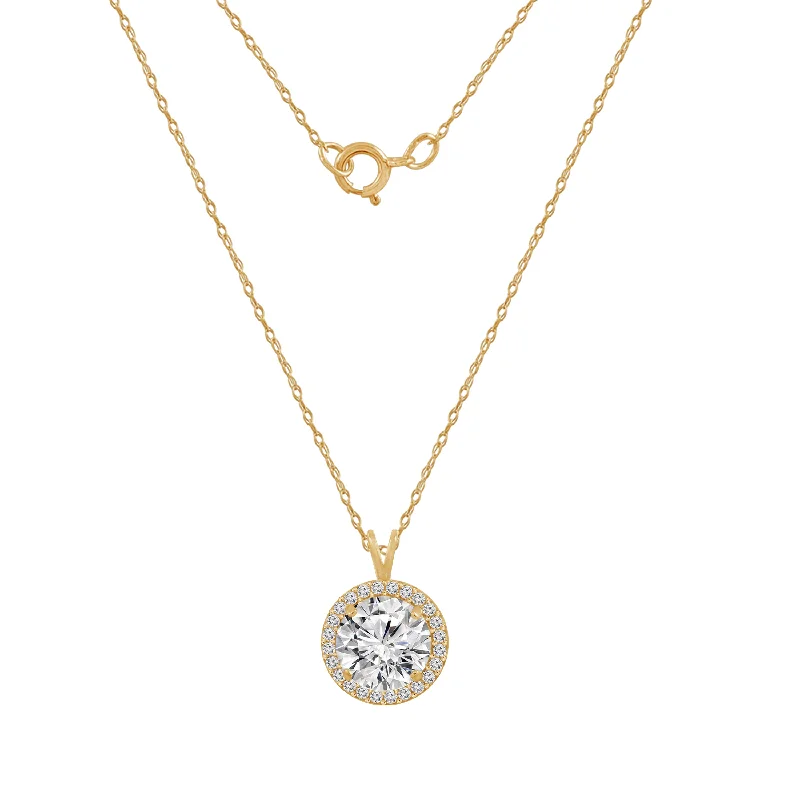 crystal drop earrings elegant Casablanca Yellow Gold Halo Necklace