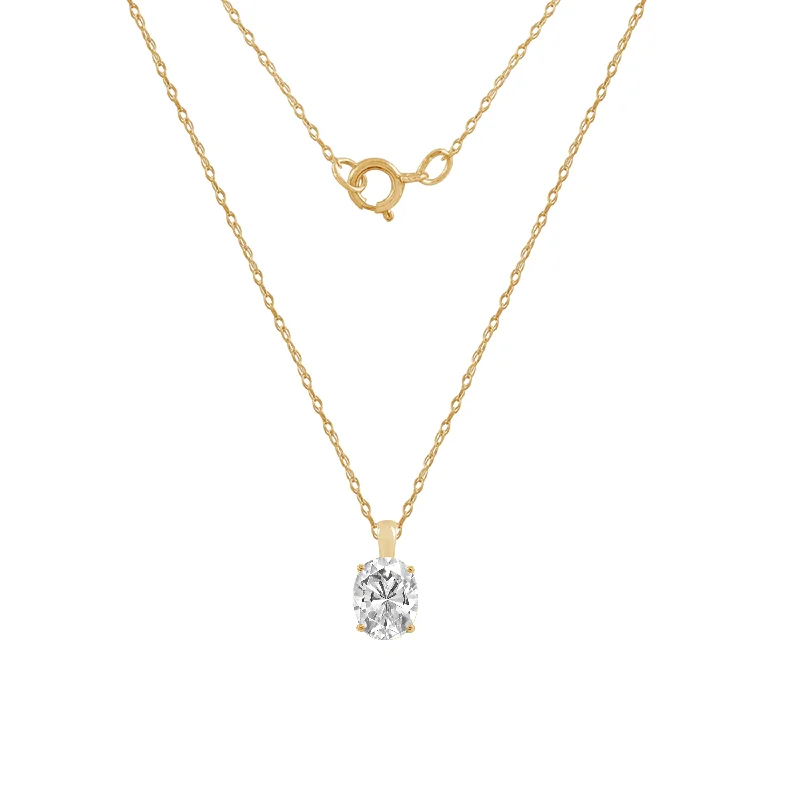 sterling silver toe ring set Casablanca Yellow Gold & Oval Cut Necklace