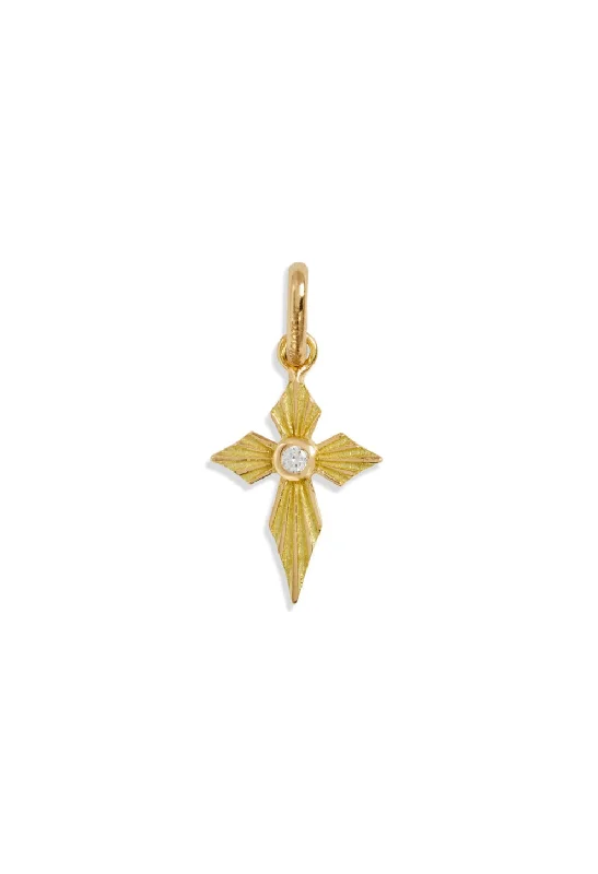 handmade copper wire ring Classic Croix Lumiere Yellow Gold Charm