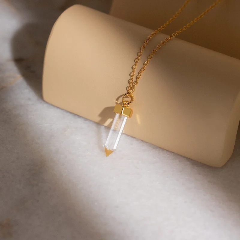 boho macrame bead anklet Clear Quartz Necklace