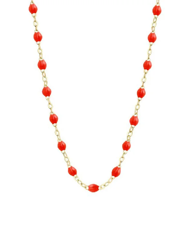 waterproof beach anklet stainless steel Classic Gigi Coral Yellow Gold Necklace