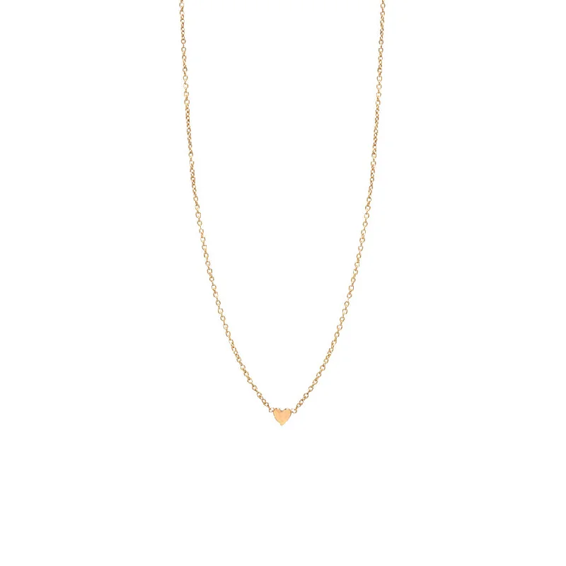 minimalist cubic zirconia earrings Itty Bitty Heart Necklace