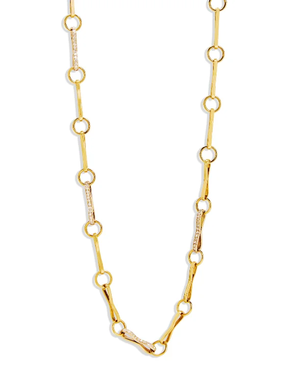 vintage lock and key necklace Large Circle Pavé Diamond Links Handmade Chain Yellow Gold Necklace vintage lock and key necklace Large Circle Pavé Diamond Links Handmade Chain Yellow Gold Necklace