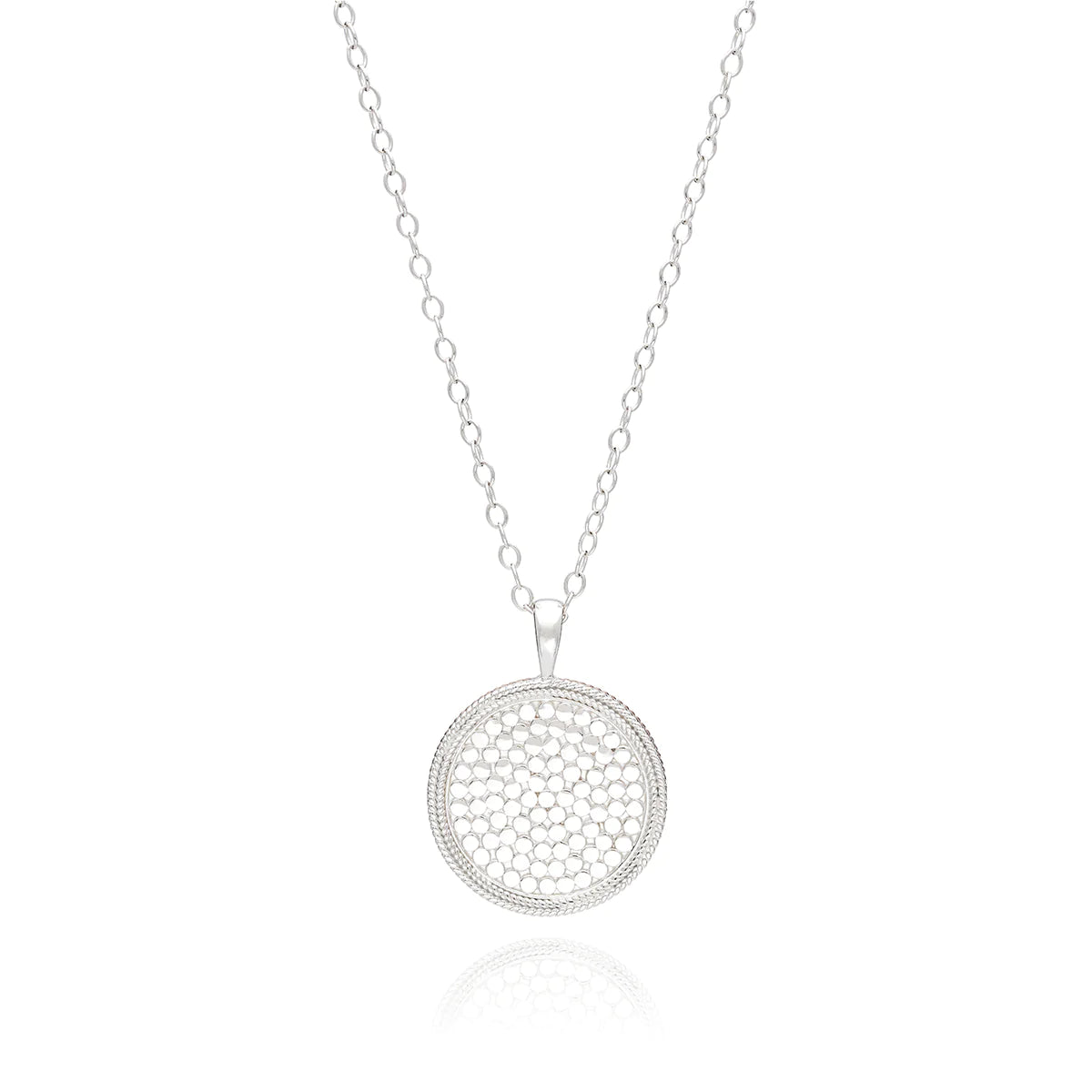 minimalist rose gold bracelet LG Silver Medallion Necklace (Disc)