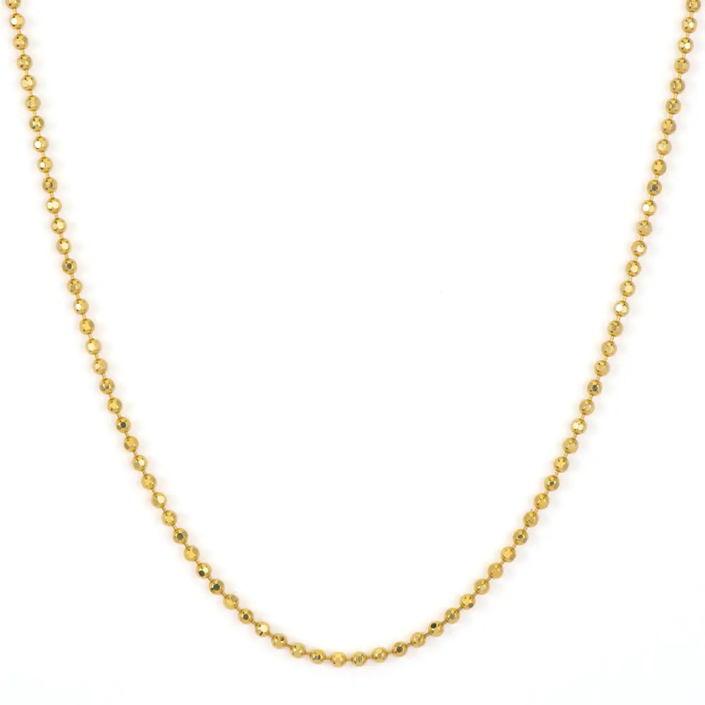 delicate floral wedding band Classic Small Beaded Chain
