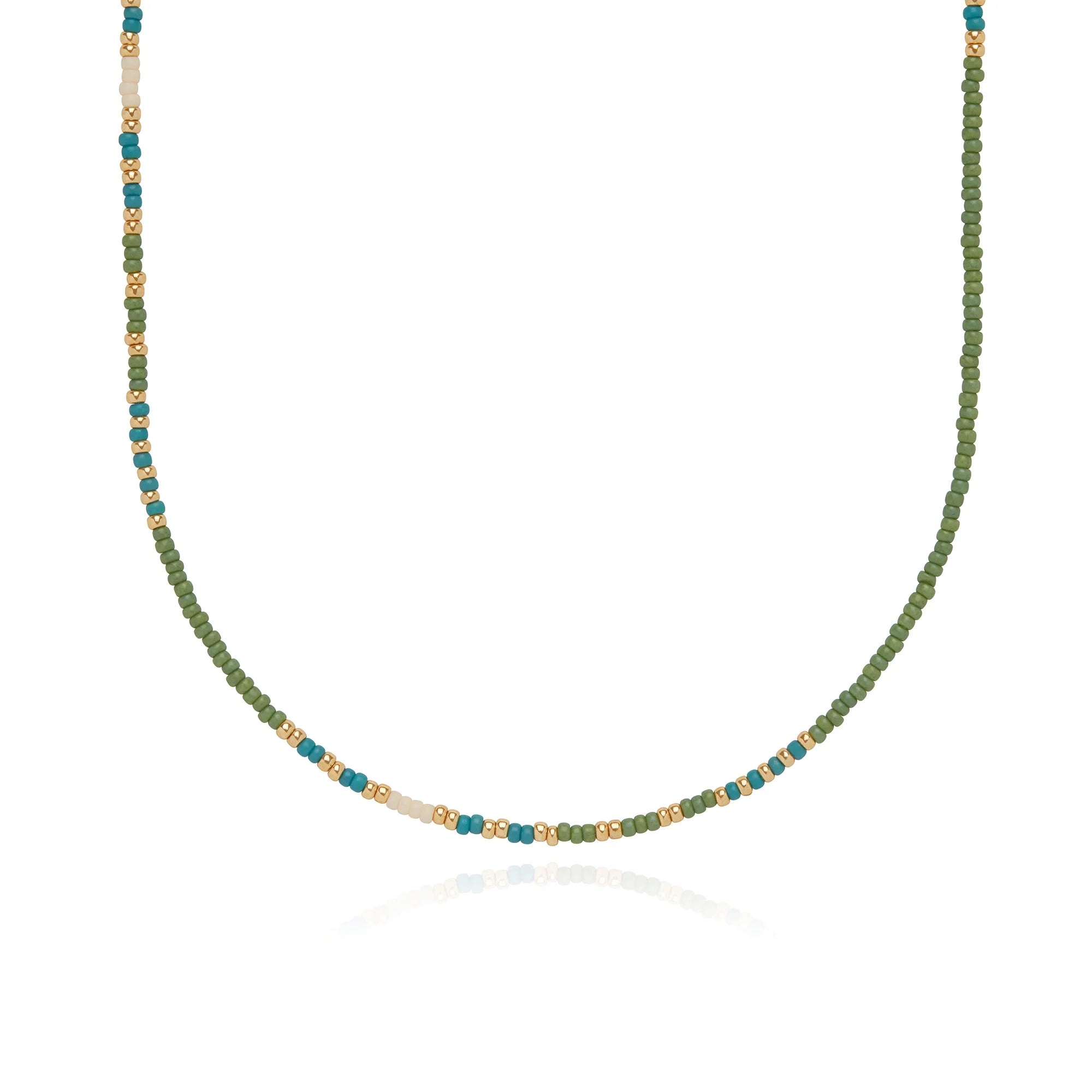 twisted rope gold chain Simba Wise Bead Necklace- 16"