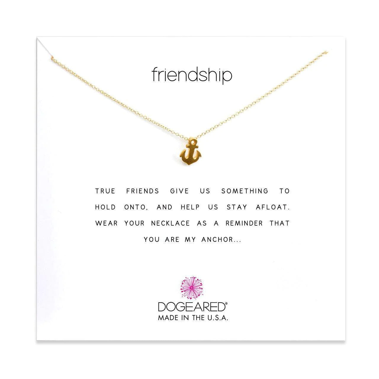 gold daisy stud earrings Friendship Anchor Necklace