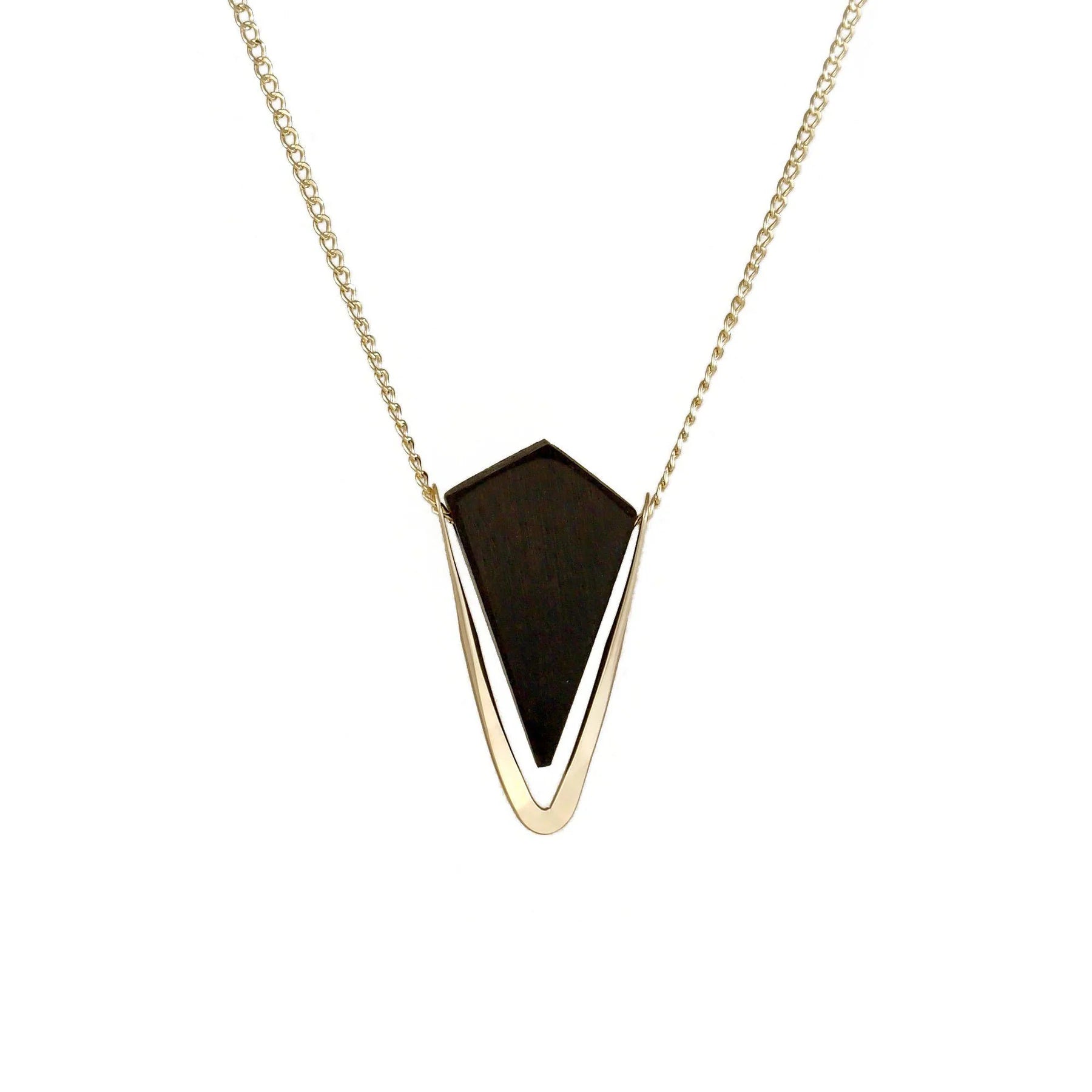 dainty lotus flower ring Pyramid Necklace