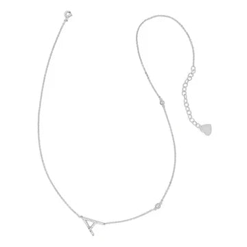 gold medallion pendant necklace CZ Sideways Initial Necklace