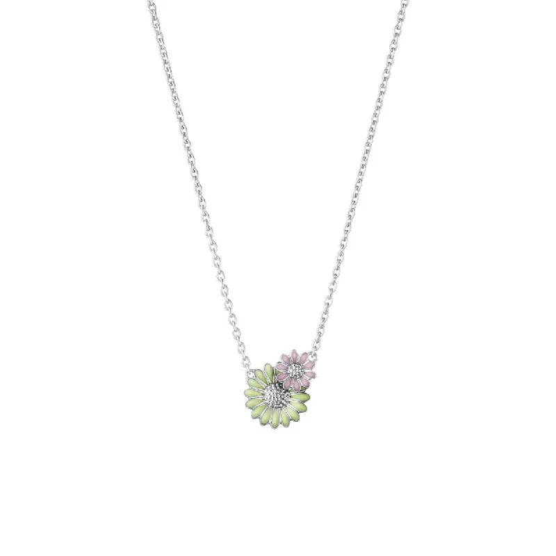 minimalist crystal quartz ring Daisy x Stine Goya Silver, Pink & Green Necklace