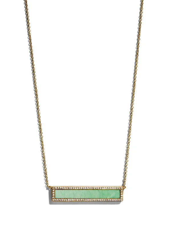 black opal engagement ring Diamond and Green Turquoise Inlay Yellow Gold Bar Necklace black opal engagement ring Diamond and Green Turquoise Inlay Yellow Gold Bar Necklace