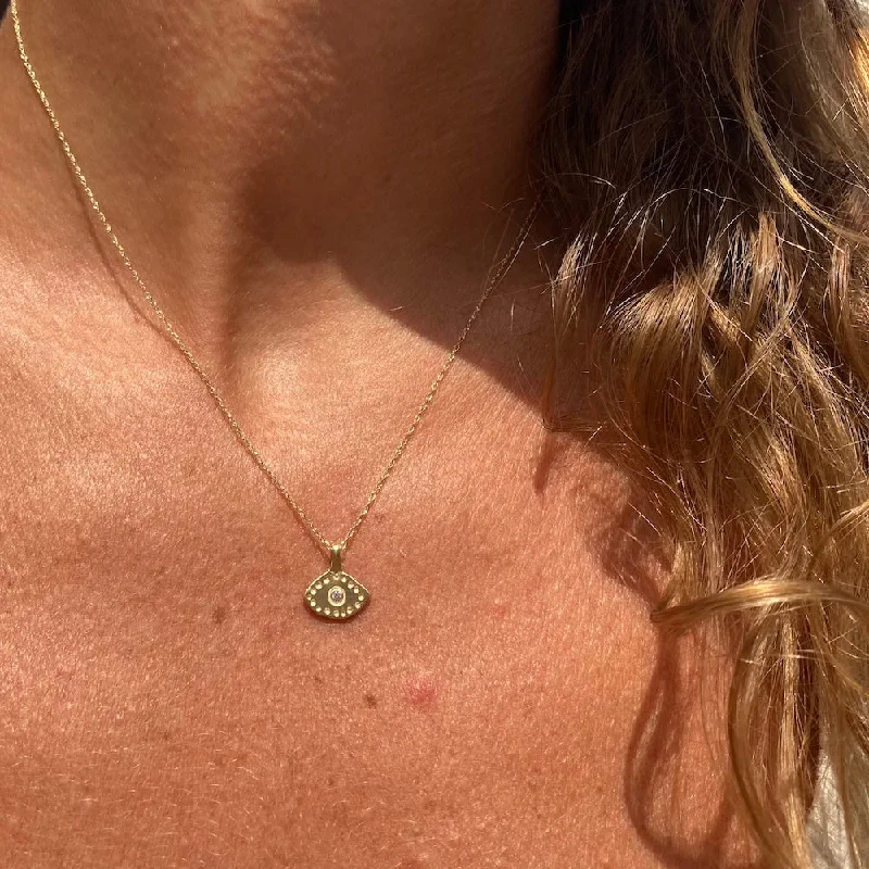 gold and diamond nose stud DIAMOND EYE NECKLACE