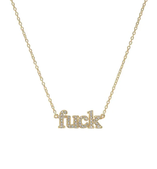 minimalist disc pendant necklace Diamond Fuck Yellow Gold Necklace