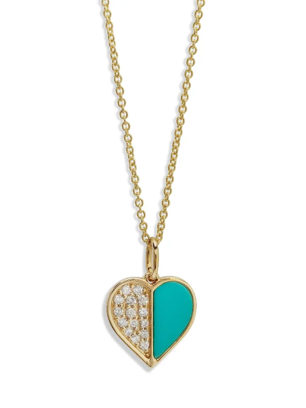 antique filigree wedding band Diamond & Turquoise Inlay Heart Yellow Gold Necklace antique filigree wedding band Diamond & Turquoise Inlay Heart Yellow Gold Necklace