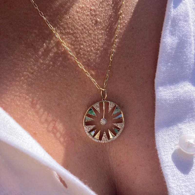 minimal diamond bar necklace ZELDA CHARM
