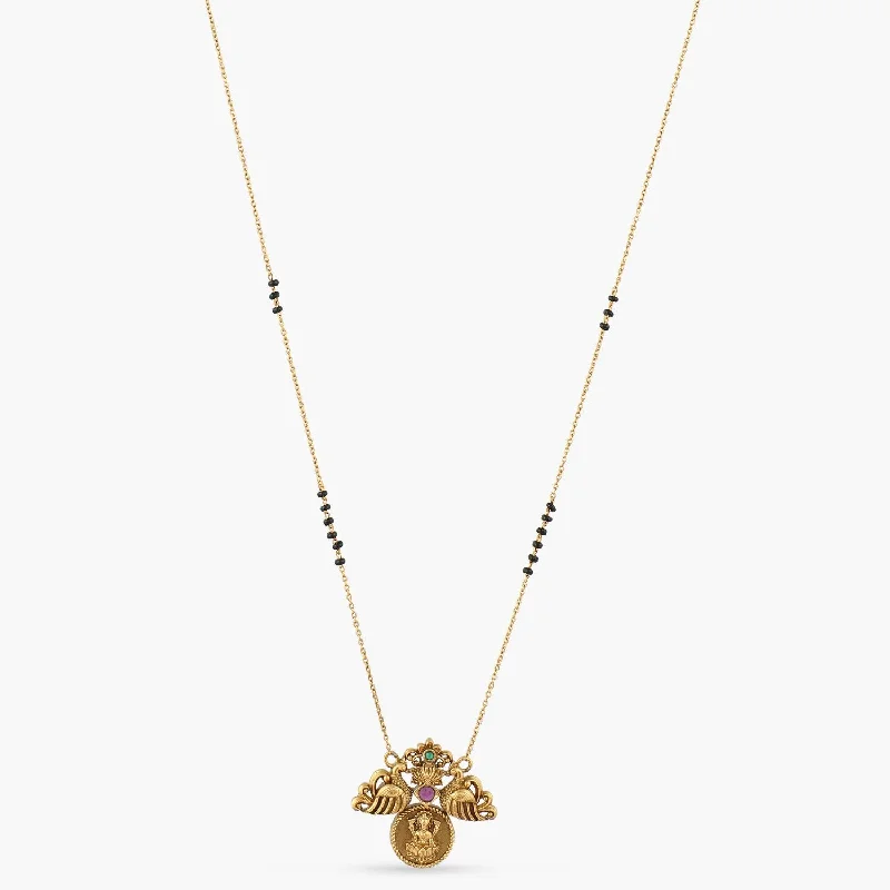 elegant drop earrings wedding Divine Prosperity Silver Mangalsutra