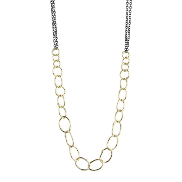 silver dragon claw ring Double Chain Handmade Links Necklace