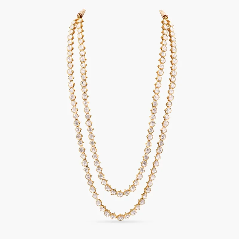 minimalist cubic zirconia earrings Dvidala Classic Moissanite Silver Layered Necklace