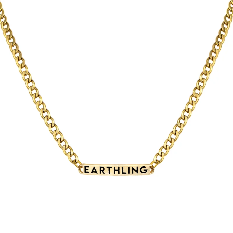 simple engraved wedding ring Earthling Necklace