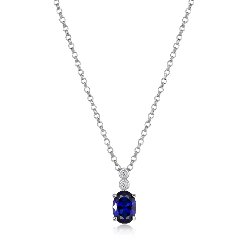 celestial astrology sign ring Elle Sterling Silver Blue Star Necklace