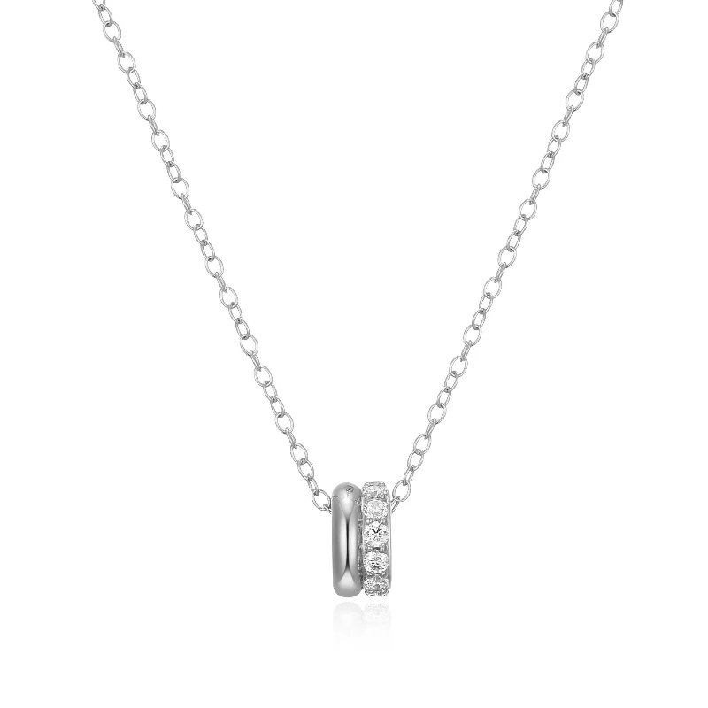 celestial star ring gold Elle Goddess Sterling Silver Tube Necklace