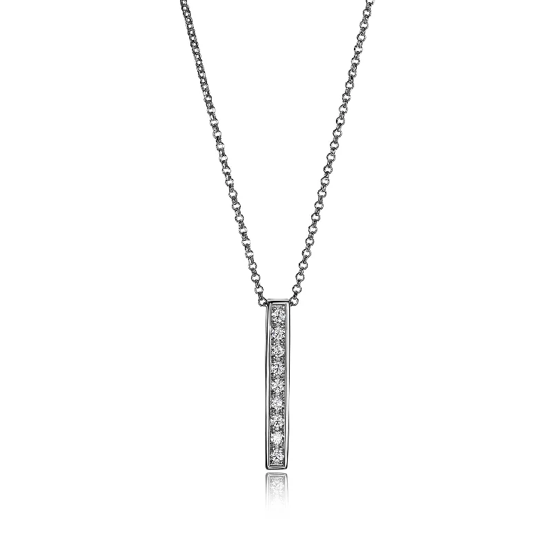 black diamond eternity band Elle Horizon Sterling Silver Necklace