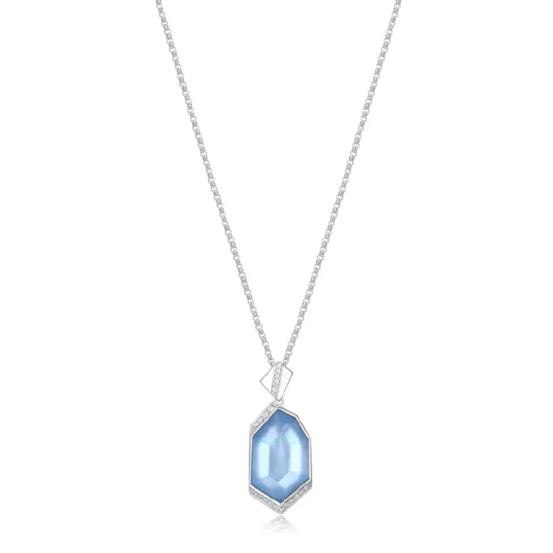 silver rope chain men Elle Iceberg Sterling Silver Necklace