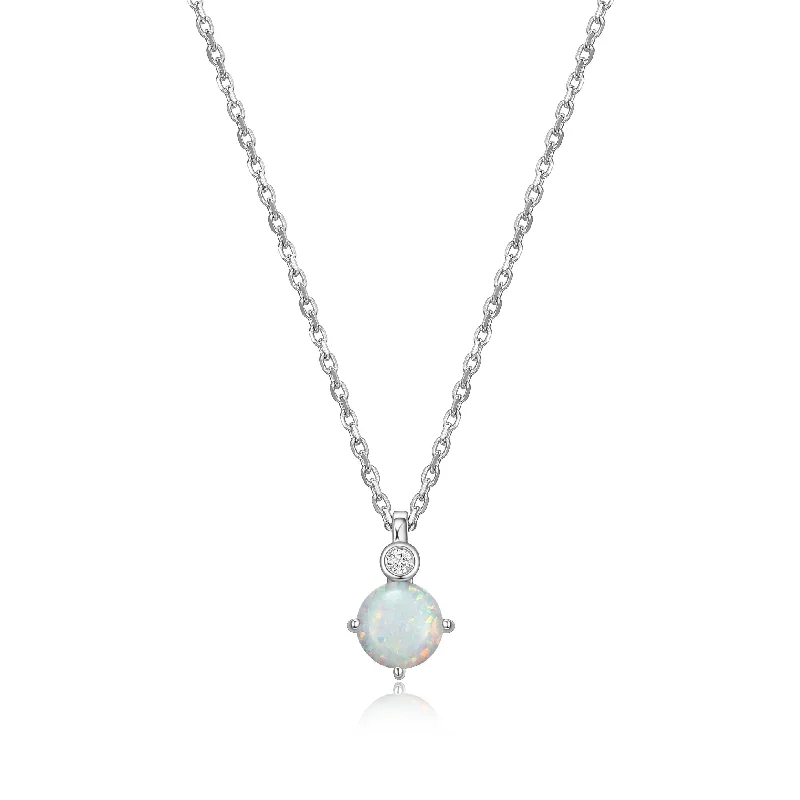 vintage Victorian brooch pin Elle Lab Grown Diamond Sterling Silver Necklace: Opal vintage Victorian brooch pin Elle Lab Grown Diamond Sterling Silver Necklace: Opal