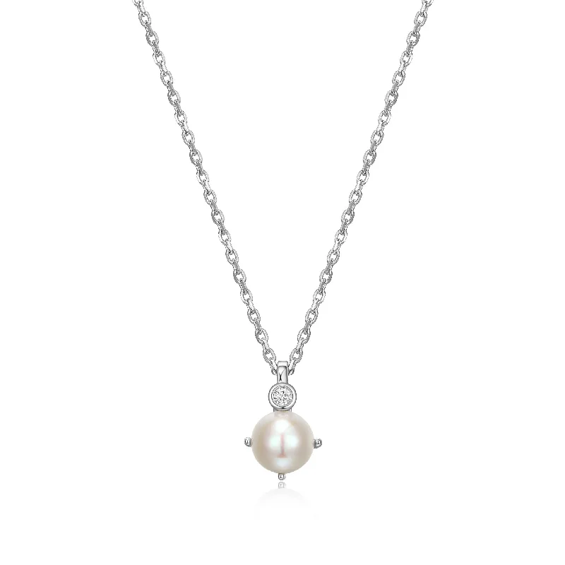 handmade gemstone anklet boho Elle Lab Grown Diamond Sterling Silver Necklace: Pearl handmade gemstone anklet boho Elle Lab Grown Diamond Sterling Silver Necklace: Pearl