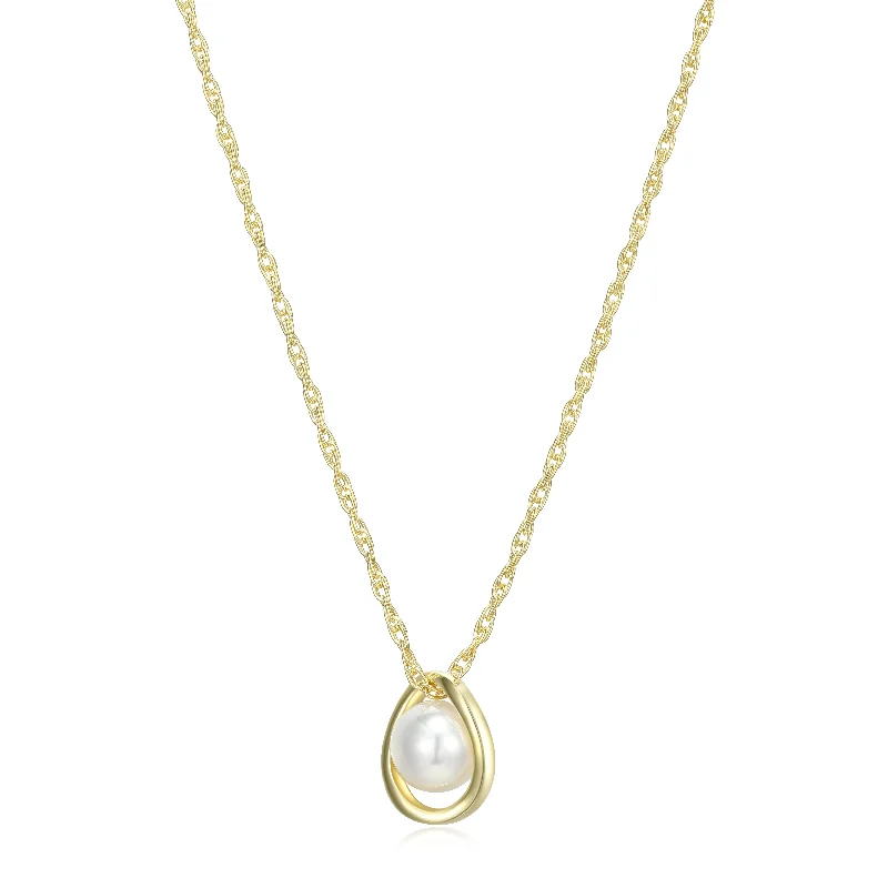 chunky chain necklace trendy Elle Luna Pearl Sterling Silver Necklace