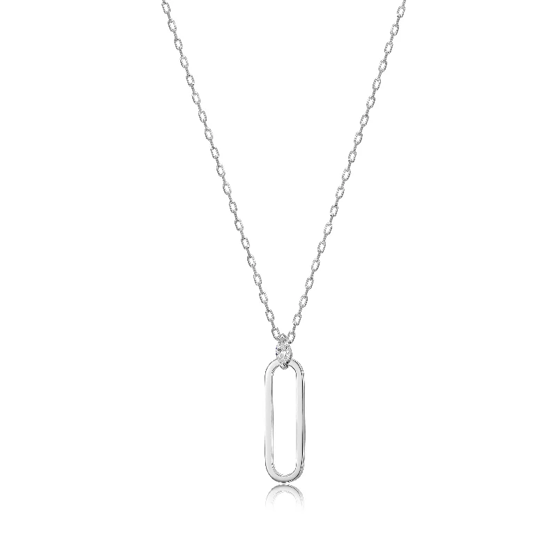 real ruby pendant necklace Elle Parallel Sterling Silver Paperclip Necklace