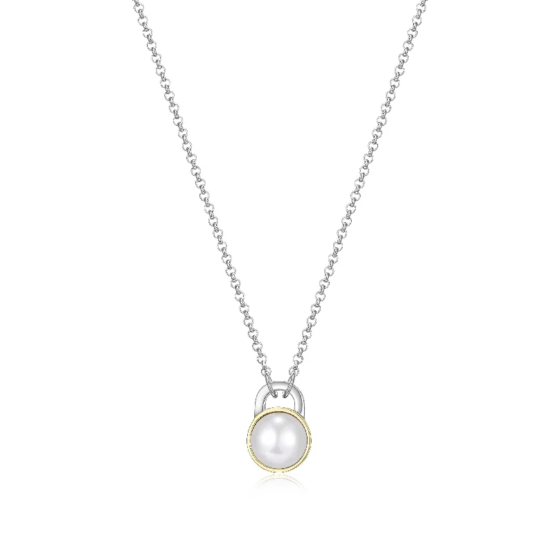 infinity couple’s ring matching set Elle Parallel Two Tone Sterling Silver Pearl Necklace infinity couple’s ring matching set Elle Parallel Two Tone Sterling Silver Pearl Necklace