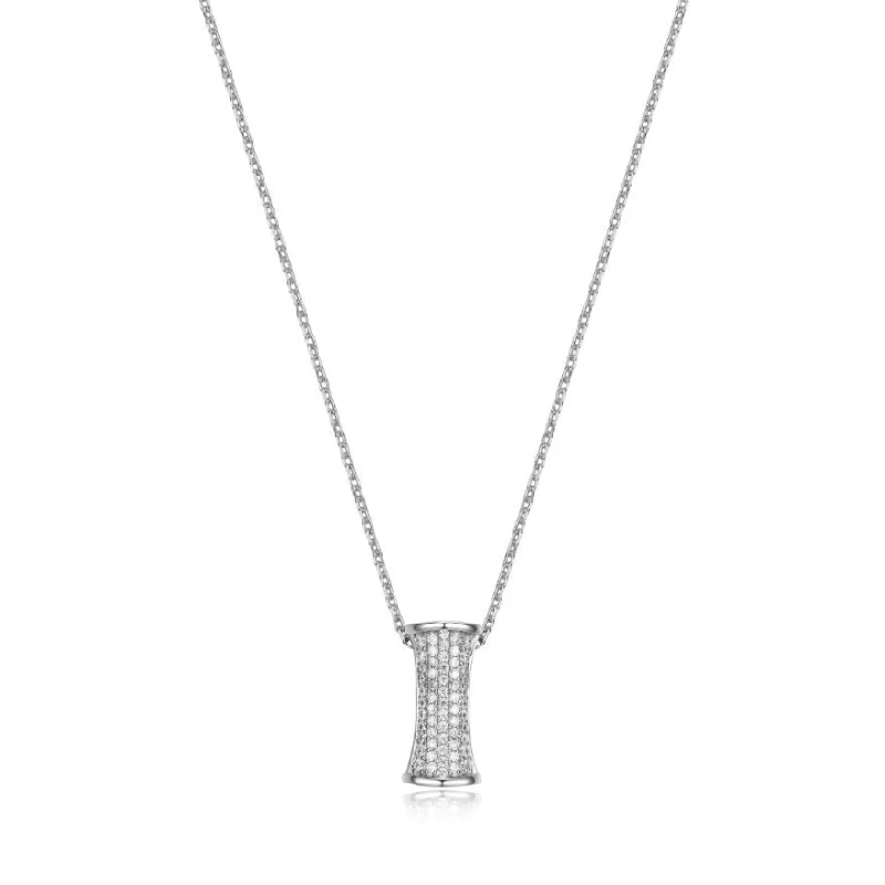 gothic claw ring men’s silver Elle Sterling Silver CZ Bamboo Necklace
