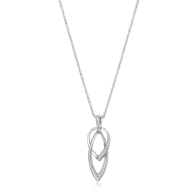 tiny diamond cross necklace Elle Swing Sterling Silver Necklace