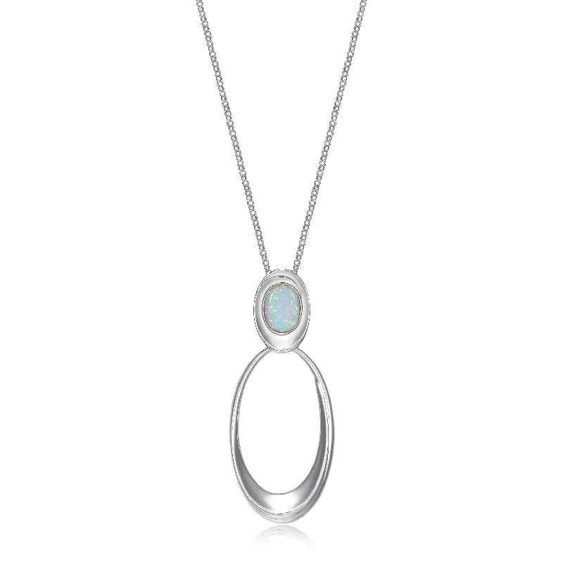 black diamond stud earrings Elle Opal Swirl Sterling Silver Necklace