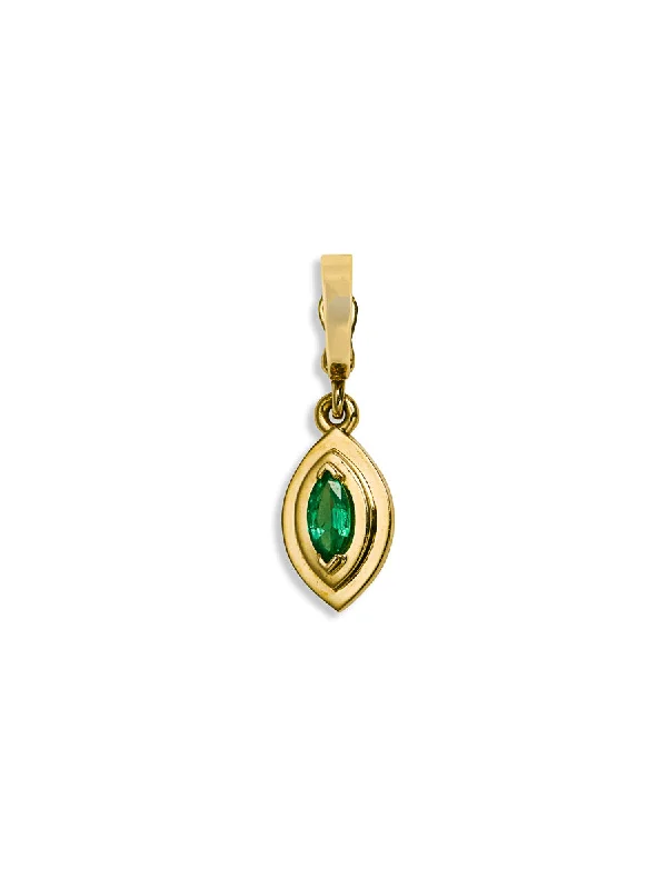celestial moonstone ring gold Emerald Marquise Yellow Gold Charm